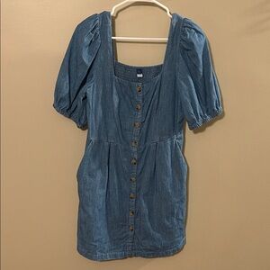 Old Navy Denim Puff Sleeve Mini Dress